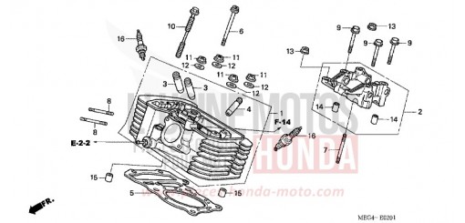 REAR CYLINDER HEAD VT750C7 de 2007
